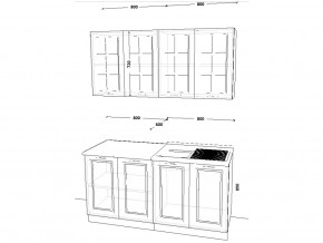 Кухонный гарнитур 6 Белый Вегас 1600 мм в Аше - asha.mebel74.com | фото 2