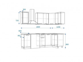 Кухонный гарнитур 6Р РоялВуд 1800*1200 мм в Аше - asha.mebel74.com | фото 2