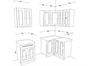 Кухонный гарнитур 8 Белый Вегас 1600х1200 мм в Аше - asha.mebel74.com | фото 2