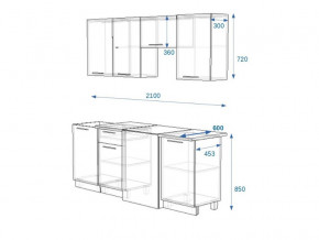 Кухонный гарнитур 8Р РоялВуд 2100 мм в Аше - asha.mebel74.com | фото 2