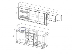 Кухонный гарнитур Антрацит 2550 в Аше - asha.mebel74.com | фото 3