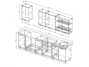 Кухонный гарнитур Бланка 2800 в Аше - asha.mebel74.com | фото 2