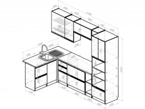 Кухонный гарнитур Ноктюрн мега прайм 1500х2700 мм в Аше - asha.mebel74.com | фото 6