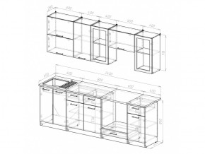 Кухонный гарнитур Ника базис 2400 мм в Аше - asha.mebel74.com | фото 2