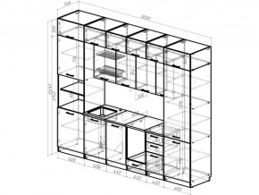 Кухонный гарнитур Сапфир 2 3000 мм в Аше - asha.mebel74.com | фото 3