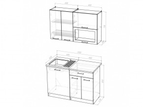 Кухонный гарнитур Светлана лайт 1200 мм в Аше - asha.mebel74.com | фото 2