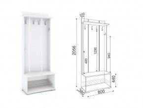 Модуль М31 Вешалка с открытой полкой в Аше - asha.mebel74.com | фото