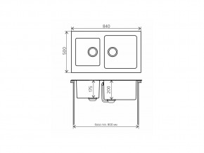 Мойка комбинированная Tolero twist TTS-840 Белый 923 в Аше - asha.mebel74.com | фото 2