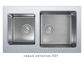 Мойка комбинированная Tolero twist TTS-840 Серый металлик 001 в Аше - asha.mebel74.com | фото