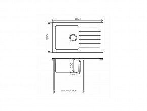 Мойка комбинированная Tolero twist TTS-860 Бежевый 101 в Аше - asha.mebel74.com | фото 2