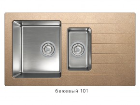 Мойка комбинированная Tolero twist TTS-890 Бежевый 101 в Аше - asha.mebel74.com | фото