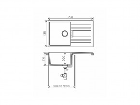 Мойка кварцевая Tolero Loft TL-750 Бежевый 101 в Аше - asha.mebel74.com | фото 2