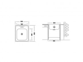 Мойка накладная Ukinox ECO500.600 в Аше - asha.mebel74.com | фото 2