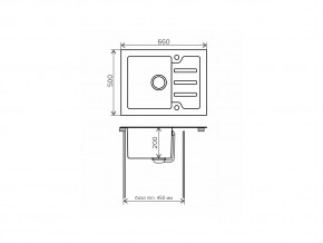 Мойка с керамическим стеклом Tolero TG-660 черное стекло в Аше - asha.mebel74.com | фото 2