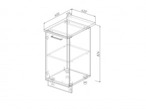 Н 40 Модуль нижний Без Столешницы МН 40 в Аше - asha.mebel74.com | фото