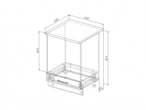 НД 60 Модуль нижний Без Столешницы Духовка МД 60 в Аше - asha.mebel74.com | фото