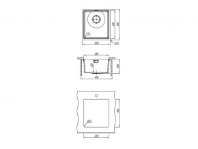 Подстольная мойка Оптима-HM 360.400.10.10 в Аше - asha.mebel74.com | фото 2