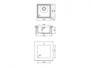 Подстольная мойка Оптима-HM 400.400.10.10 в Аше - asha.mebel74.com | фото 3