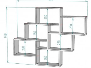 Полка S12 в Аше - asha.mebel74.com | фото 3