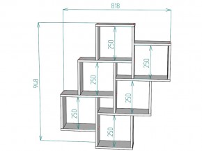 Полка S13 в Аше - asha.mebel74.com | фото 3