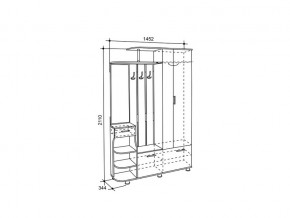 Прихожая Барселона-2 дуб млечный в Аше - asha.mebel74.com | фото 2