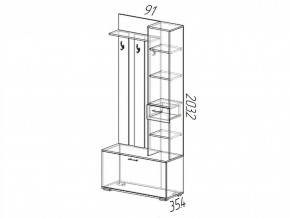 Прихожая Ника ВЗ 910 Белый в Аше - asha.mebel74.com | фото 2