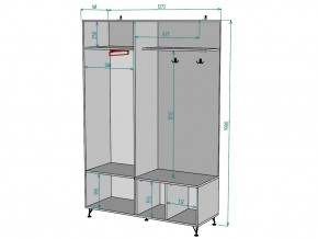 Прихожая с зеркалом Лофт V17_M в Аше - asha.mebel74.com | фото 3