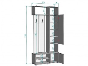 Прихожая с зеркалом V1_M в Аше - asha.mebel74.com | фото 3