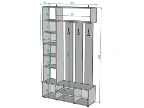 Прихожая с зеркалом V23_M в Аше - asha.mebel74.com | фото 3