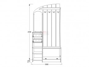 Прихожая Саша 14 ясень анкор в Аше - asha.mebel74.com | фото 2