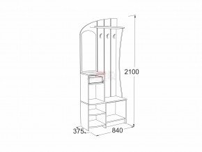 Прихожая Саша 19 ясень анкор в Аше - asha.mebel74.com | фото 2