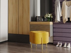 Пуф Кантри велюр ultra mustard в Аше - asha.mebel74.com | фото 2