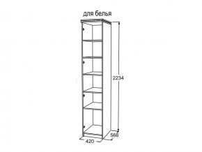 Шкаф 1-но створчатый для белья Ольга 13 в Аше - asha.mebel74.com | фото 3