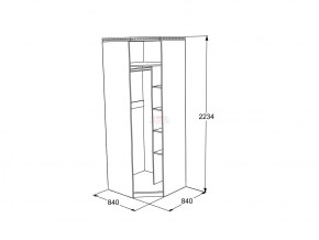 Шкаф 1-но створчатый угловой Ольга 13 в Аше - asha.mebel74.com | фото 3