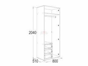 Шкаф 2-х дверный для одежды и белья Омега 16 в Аше - asha.mebel74.com | фото 2