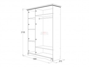 Шкаф 3-х дверный для одежды и белья Ольга 1н в Аше - asha.mebel74.com | фото 2