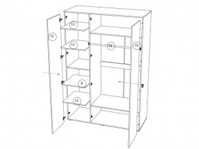 Шкаф 3-х створчатый Валенсия Миф в Аше - asha.mebel74.com | фото 2