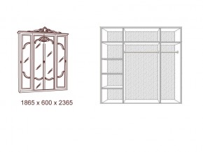 Шкаф 4-х дверный с зеркалами в Аше - asha.mebel74.com | фото