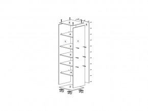 Шкаф 400 для белья (ДБ) ТМК Дуб млечный в Аше - asha.mebel74.com | фото 2