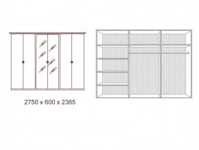 Шкаф 6-и дверный с зеркалами в Аше - asha.mebel74.com | фото