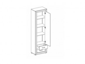 Шкаф B136-REG1D2S Мальта сибирская лиственница в Аше - asha.mebel74.com | фото 2