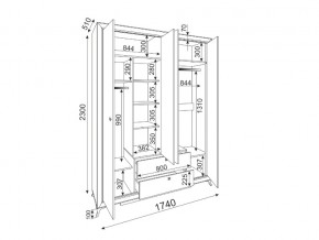 Шкаф четырехдверный Саванна М01 в Аше - asha.mebel74.com | фото 2