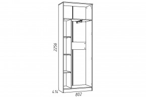 Шкаф для одежды Акварель НМ 013.02-02 М Капучино в Аше - asha.mebel74.com | фото 2