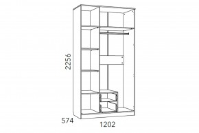 Шкаф комбинированный Фанк НМ 013.08-01 М1 в Аше - asha.mebel74.com | фото 3