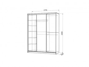 Шкаф-купе Бассо 2-600 дуб млечный/белый в Аше - asha.mebel74.com | фото 3