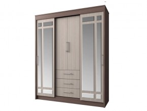 Шкаф-купе Фортуна ясень темный/ясень светлый в Аше - asha.mebel74.com | фото