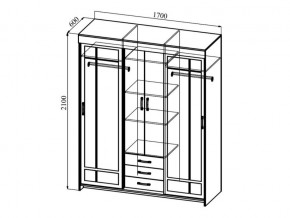 Шкаф-купе Фортуна ясень темный/ясень светлый в Аше - asha.mebel74.com | фото 2