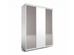 Шкаф-купе Удачный ОУ 24-6-110 белый трехдверный в Аше - asha.mebel74.com | фото 1