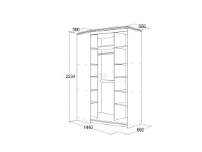 Шкаф купе угловой правый Ольга 13 в Аше - asha.mebel74.com | фото 3