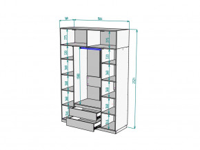 Шкаф Malta light H302 с антресолью HA4 Белый в Аше - asha.mebel74.com | фото 2